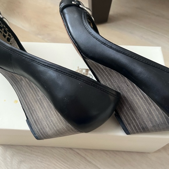 Coach Black Women's Heels with Silver Accents - Picture 5 of 6